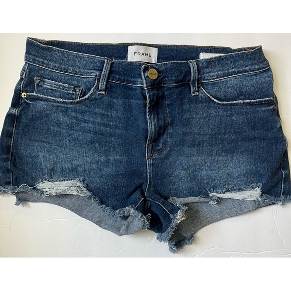 Frame • Le Cutoff Blue Denim Jean Shorts - Picture 1 of 7